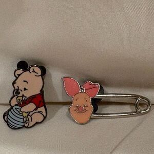 Disney Winnie the Pooh Baby & Hunny & Piglet Pin Collectible Trading 2 Pins EUC